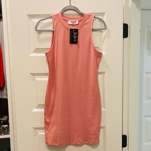 Double Zero Pink Halter Sheath Mini Dress